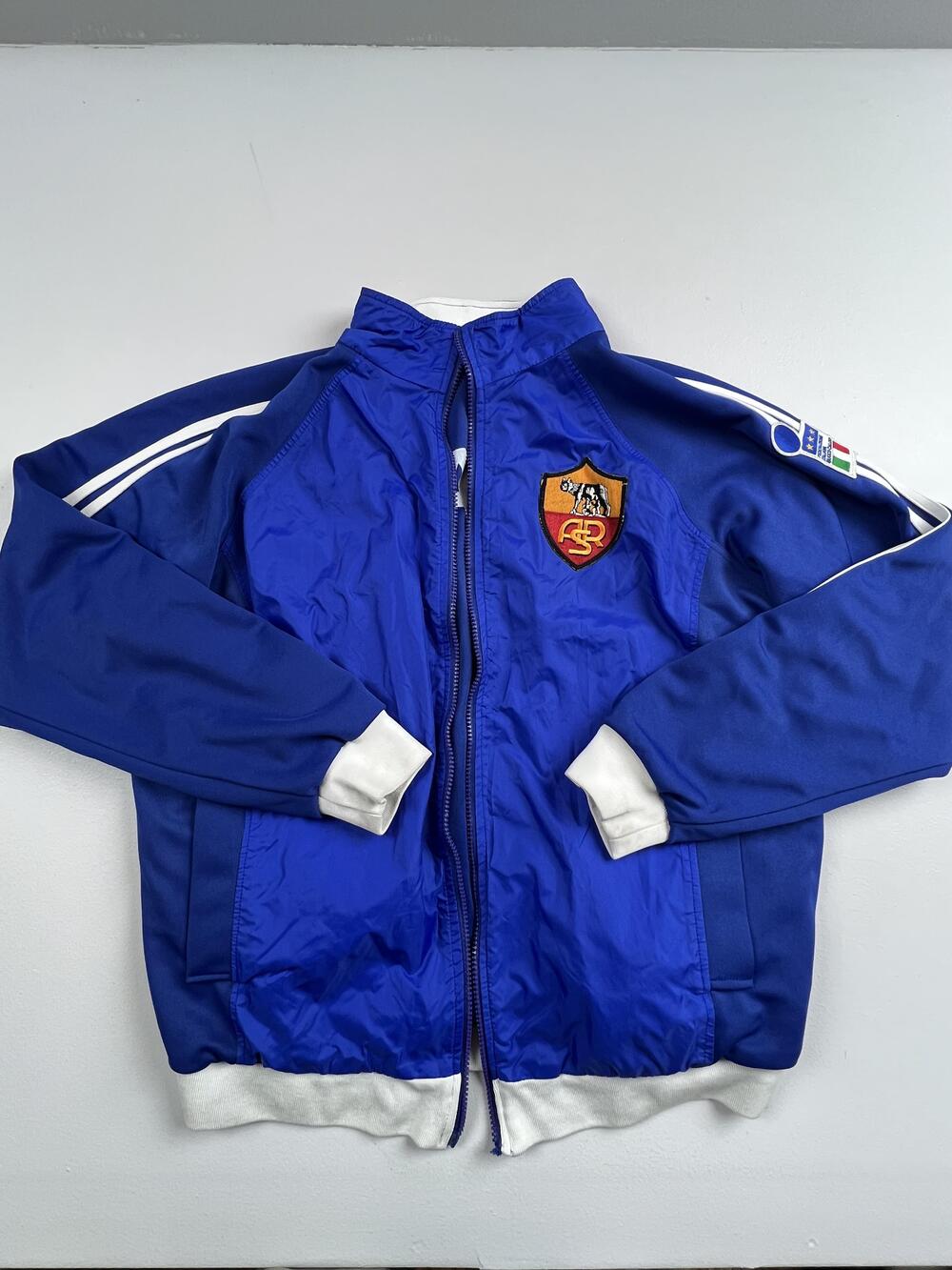 Italy Soccer Football Jacket Mens XL Blue Italia FIGC Reversible Track Top